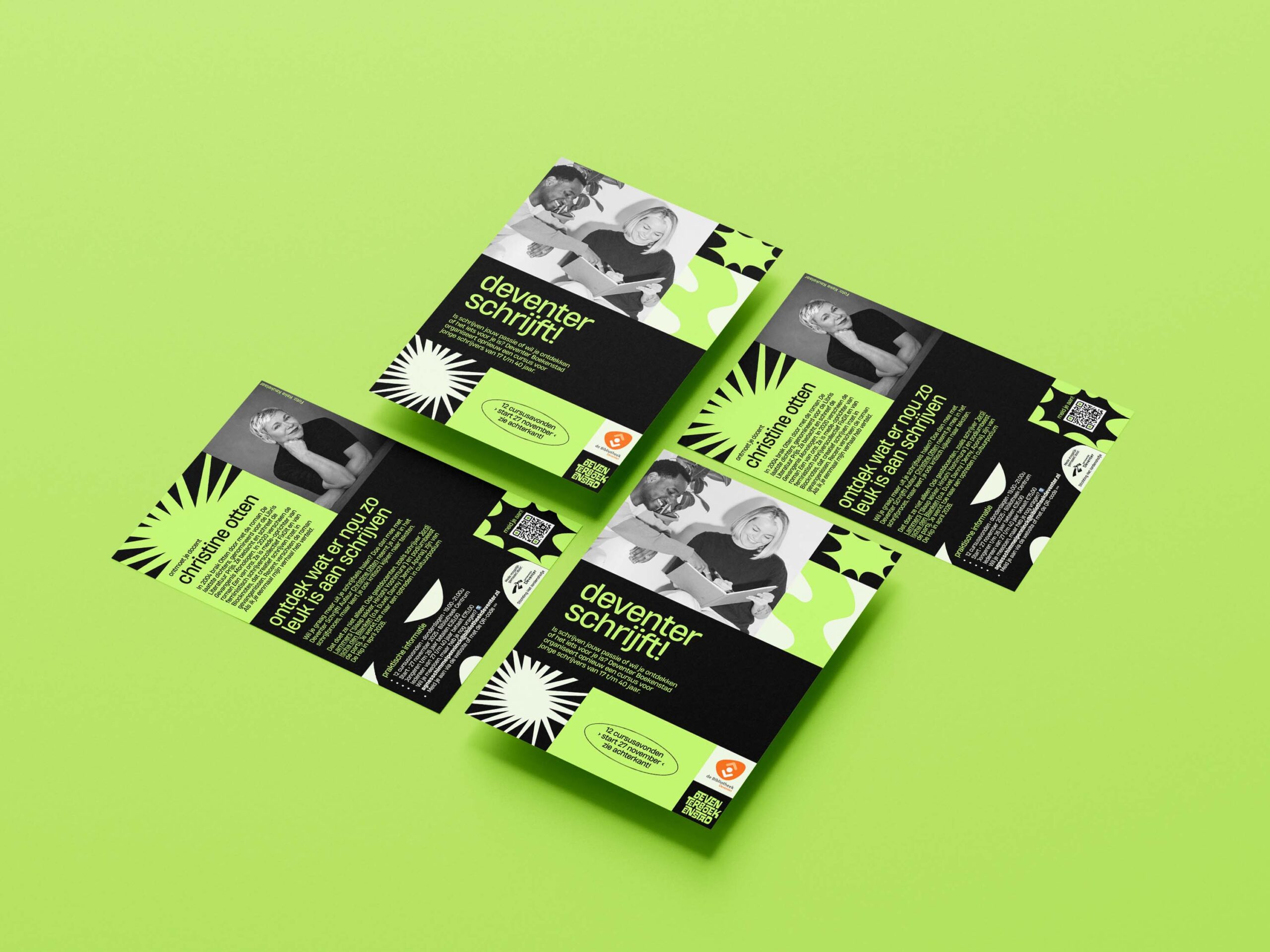 Een frisse nieuwe flyer voor Deventer Schrijft ’25-’26! 🧑‍🎨
