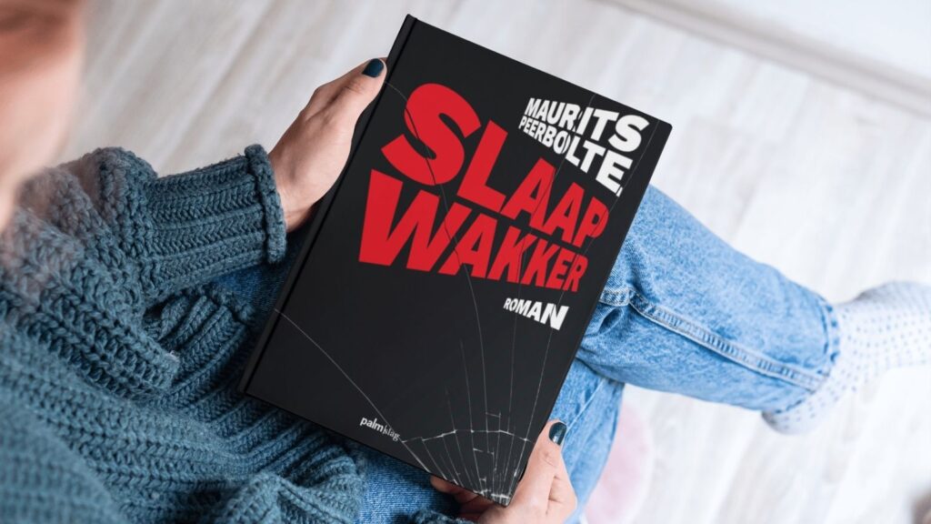 Banner voor de roman 'Slaapwakker' van Maurits Peerbolte